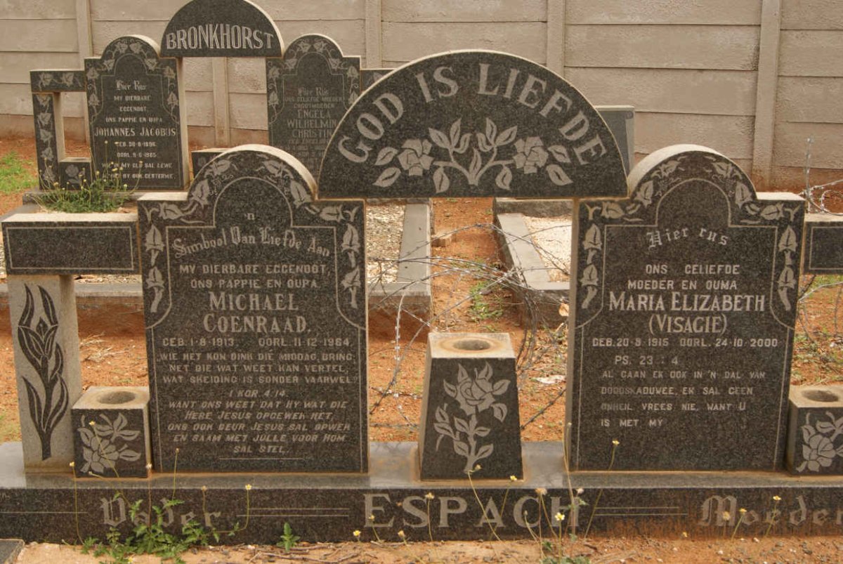 ESPACH Michael Coenraad 1913-1964 & Maria Elizabeth VISAGIE 1915-2000