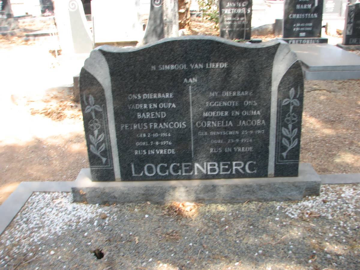 LOGGENBERG Barend Petrus Francois 1914-1976 & Cornelia Jacoba DESTSCHEN 1917-1974