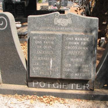 POTGIETER Jacobus Gerhardus 1906-1973 &amp; Helietje Maria 1914-1993