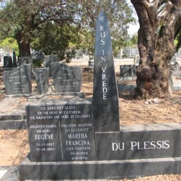 PLESSIS Eugene, du 1927-2003 &amp; Martha Francina EKSTEEN 1928-1974