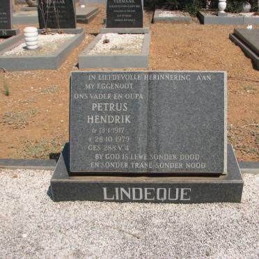 LINDEQUE Petrus Hendrik 1917-1979