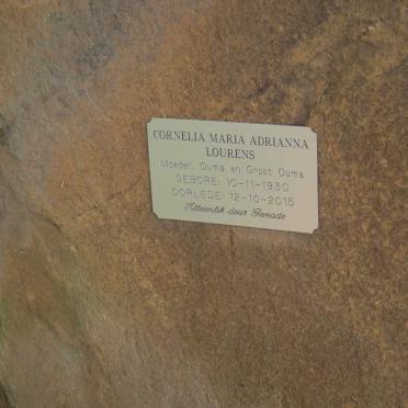 LOURENS Cornelia Maria Adrianna 1930-2015