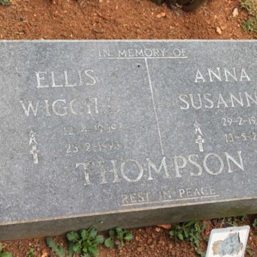 THOMPSON Ellis Wiggill 1909-1993 &amp; Anna Susanna 1904-2001