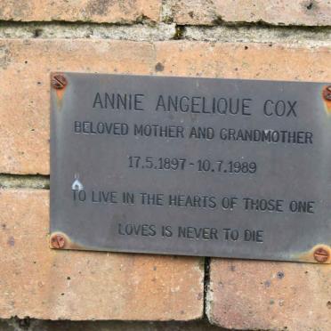 COX Annie Angelique 1897-1989