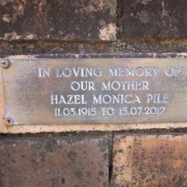 PILE Hazel Monica 1915-2012