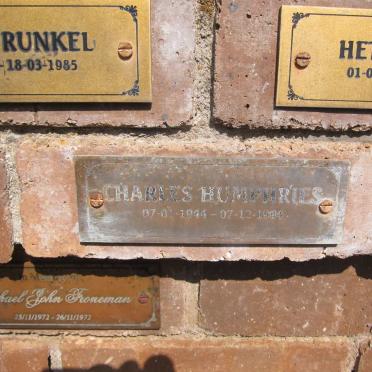 HUMPHRIES Charles 1944-1994