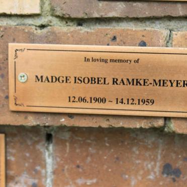 MEYER Madge Isobel Ramke 1900-1959