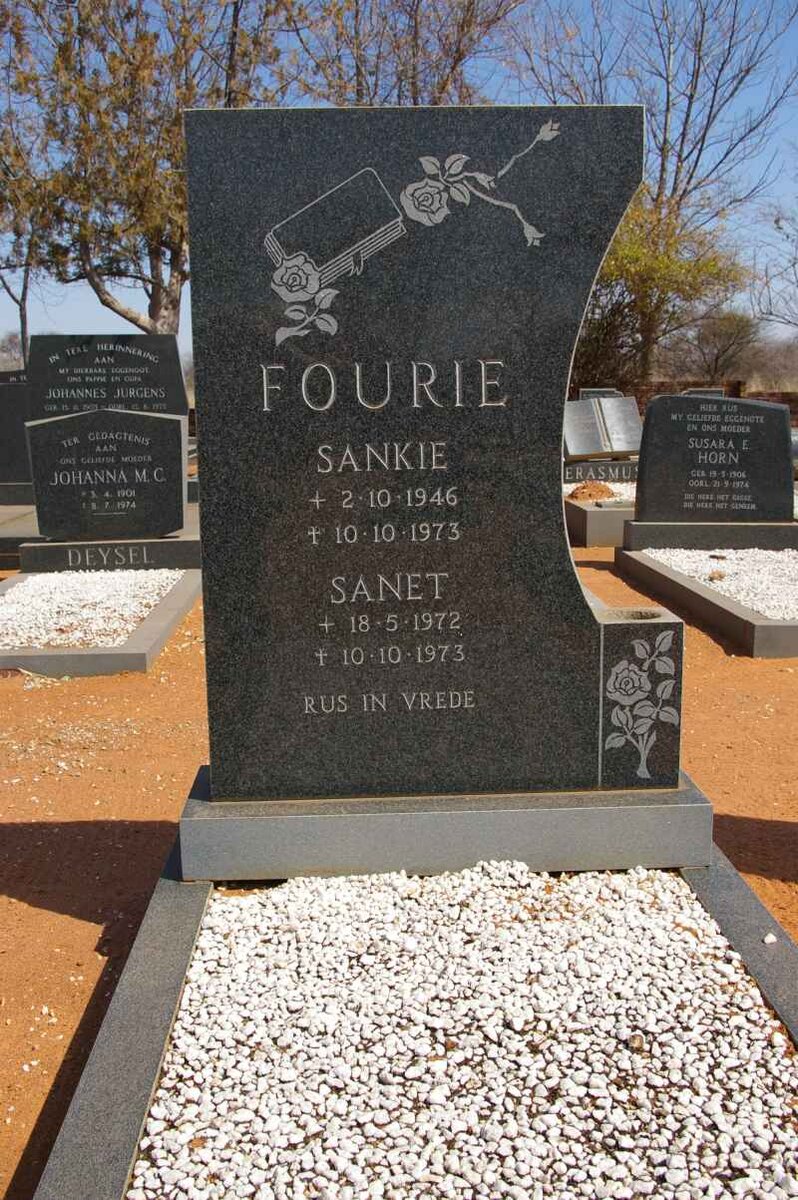 FOURIE Sankie 1946-1973 :: FOURIE Sanet 1972-1973