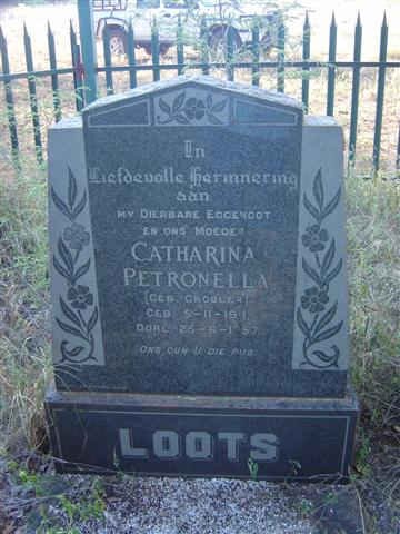 LOOTS Catharina Johanna nee GROBLER 1911-1957