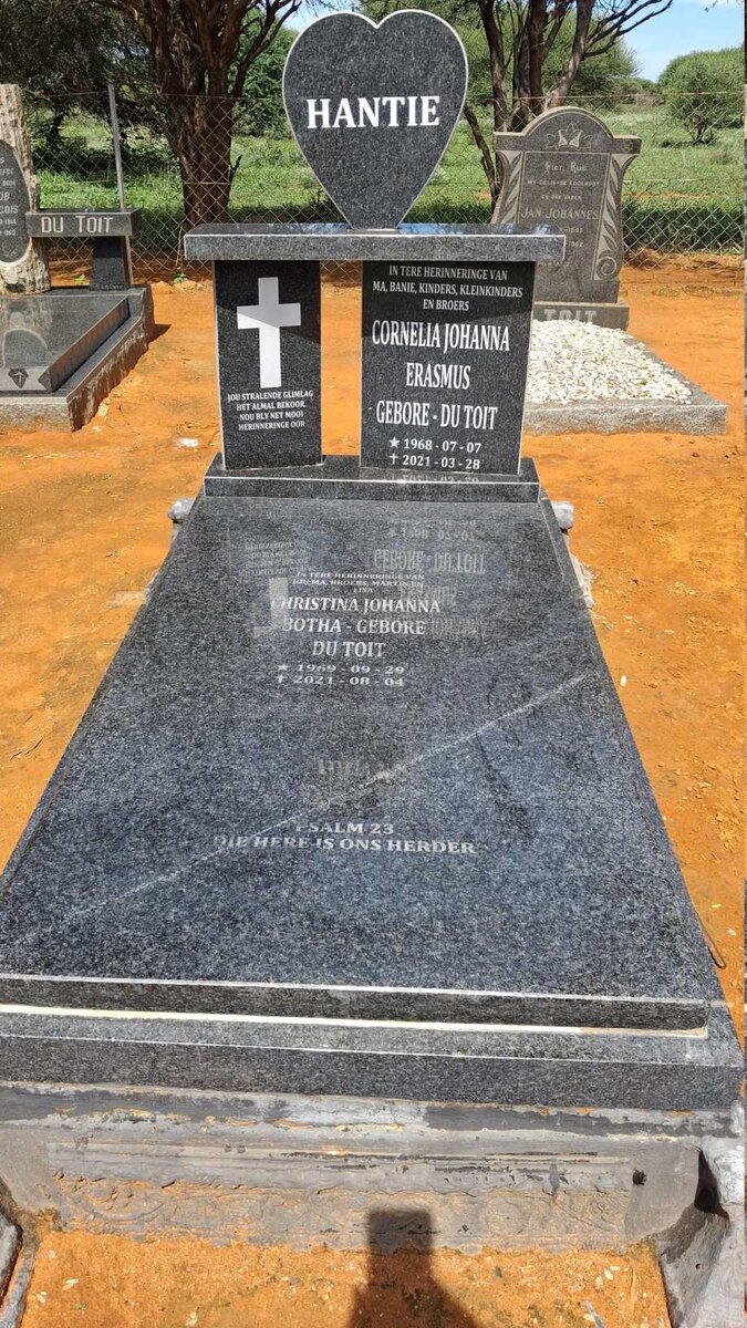 ERASMUS Cornelia Johanna nee DU TOIT 1968-2021 :: BOTHA Christina Johanna nee DU TOIT 1969-2021