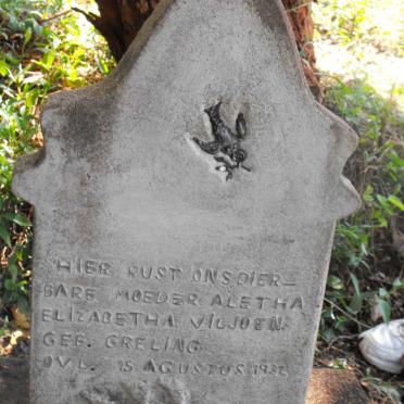 VILJOEN Aletha Elizabetha nee GRELING -1932
