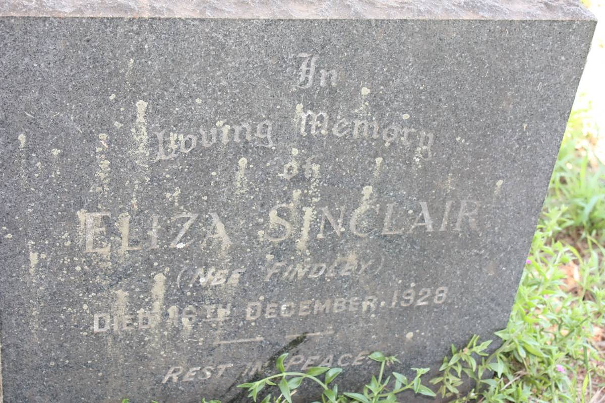 SINCLAIR Eliza nee FINDLEY -1928