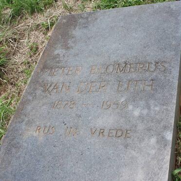 LITH Pieter Blomerus, van der 1878-1959 