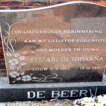 BEER Elizabeth Johanna, de nee LOUW 1913-1981