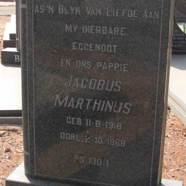 BONNEMA Jacobus Marthinus 1918-1968