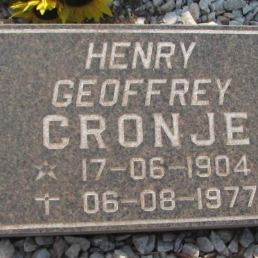 CRONJE Henry Geoffrey 1904-1977