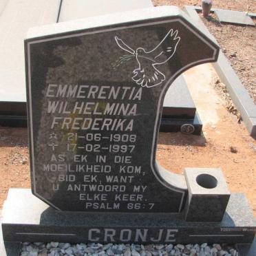 CRONJE Emmerentia Wilhelmina Frederika 1908-1997