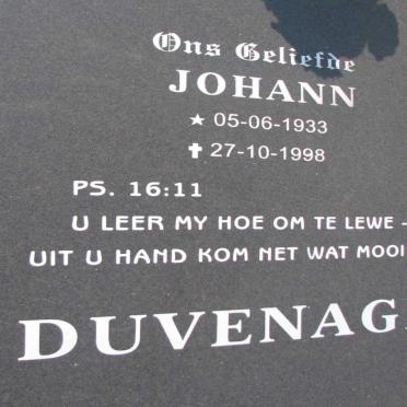 DUVENHAGE Johann 1933-1998