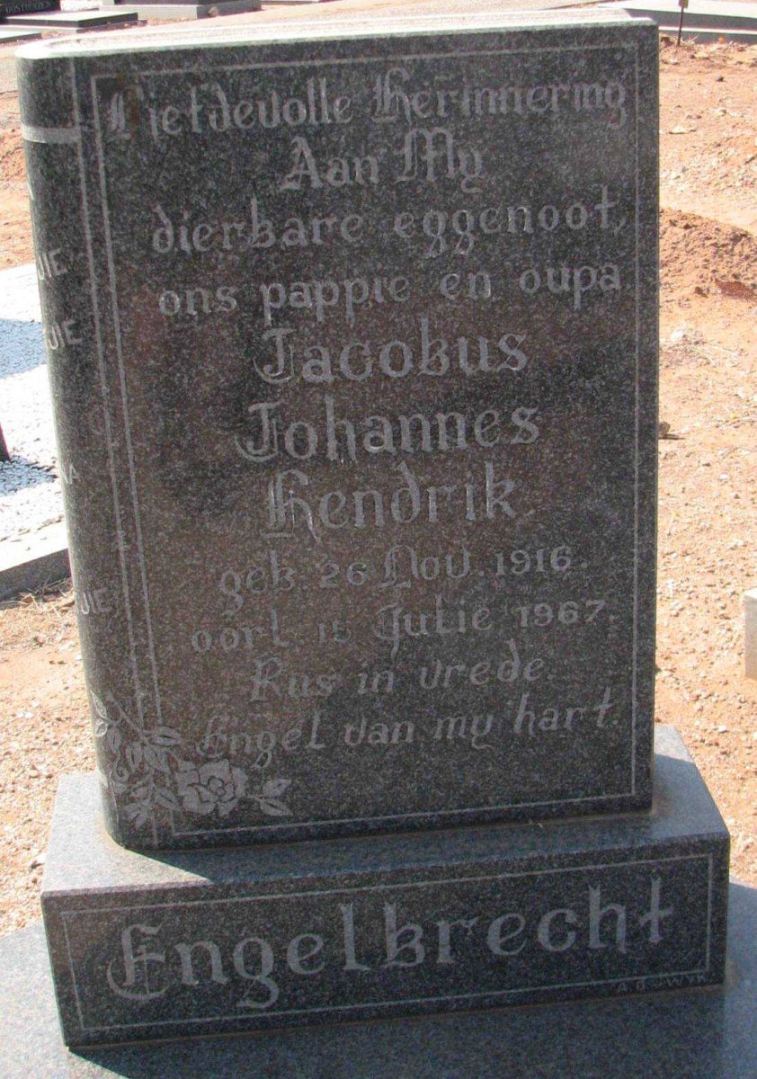ENGELBRECHT Jacobus Johannes Hendrik 1916-1967
