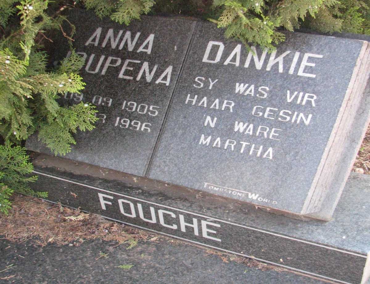 FOUCHE Anna Joupena 1905-1996