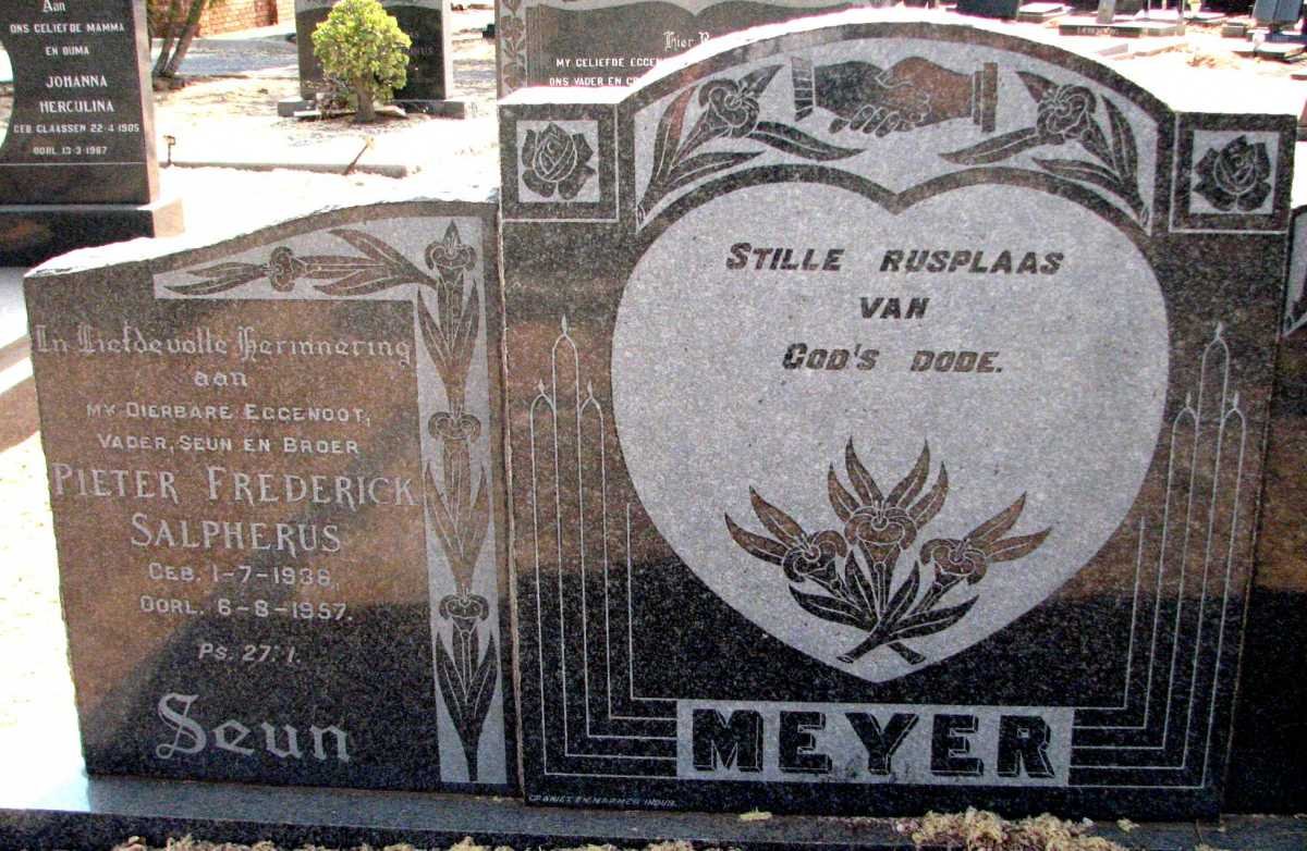 MEYER Pieter Frederick Salpherus 1938-1957