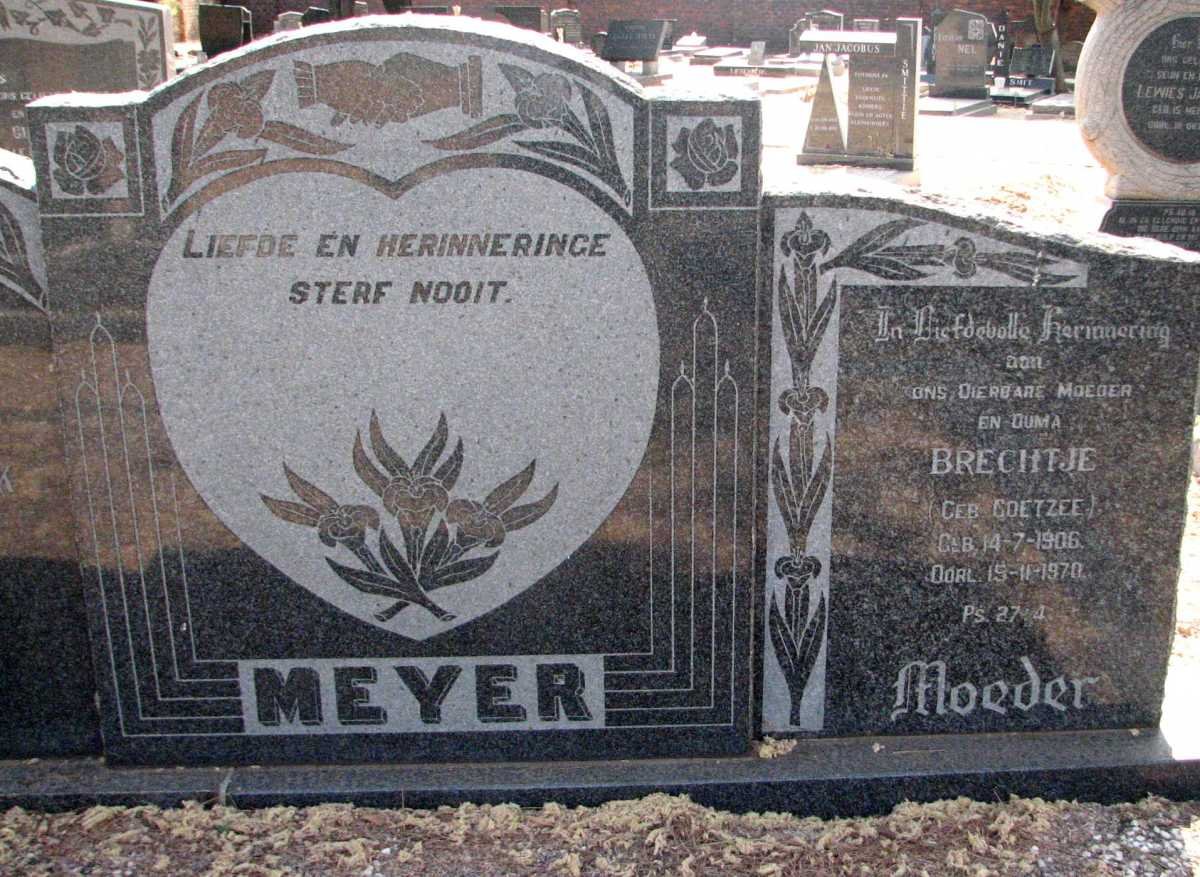 MEYER Brechtje nee COETZEE 1906-1970