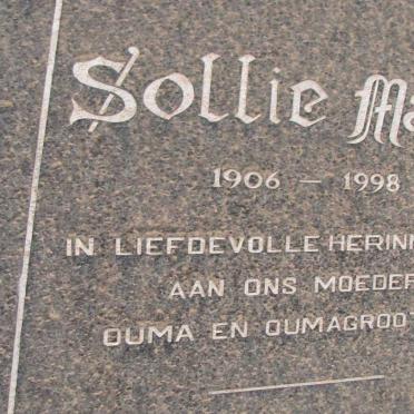 MARITZ Sollie 1906-1998
