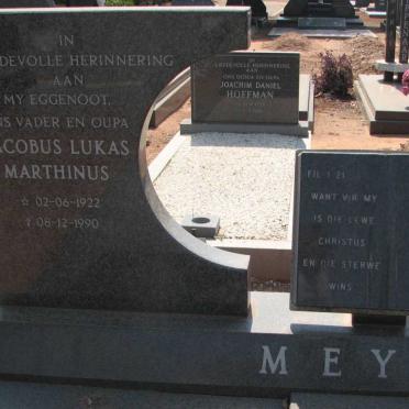 MEYER Jacobus Lukas Marthinus 1922-1990