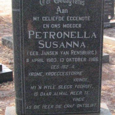 OOSTHUIZEN Petrus Chrisparus 1904-1987 &amp; Petronella Susanna JANSEN VAN RENSBURG 1903-1966