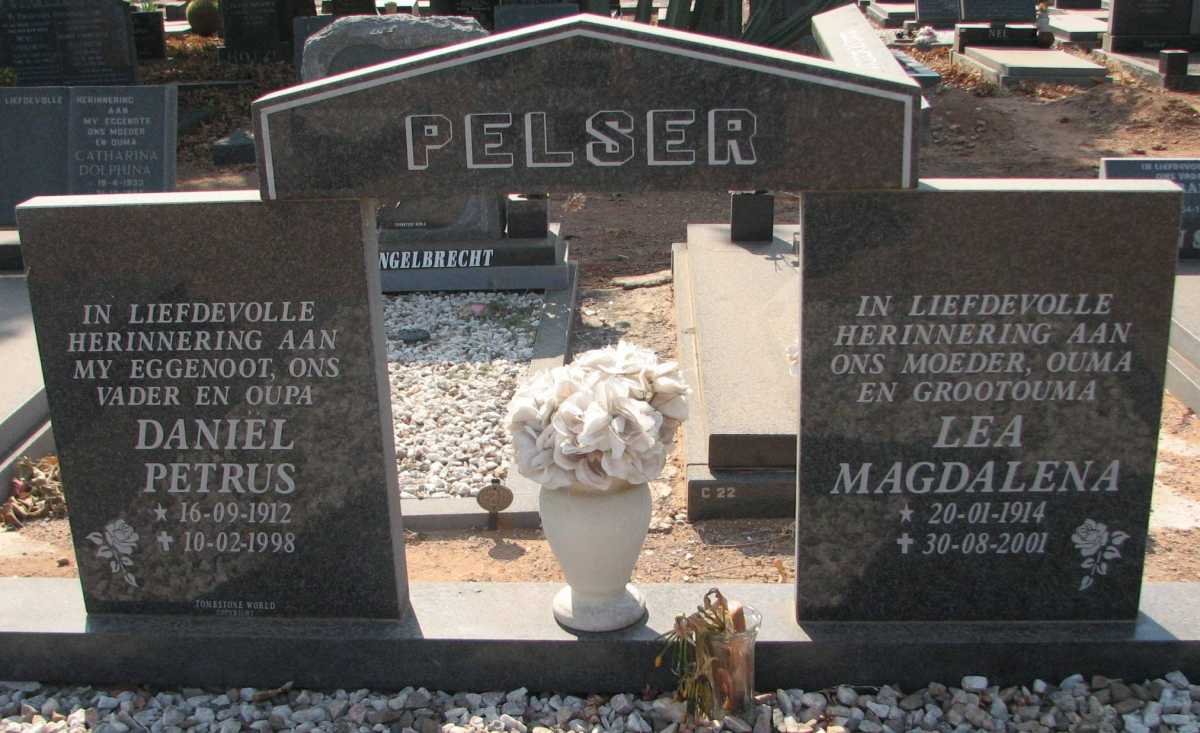 PELSER Daniel Petrus 1912-1998 &amp; Lea Magdalena 1914-2001