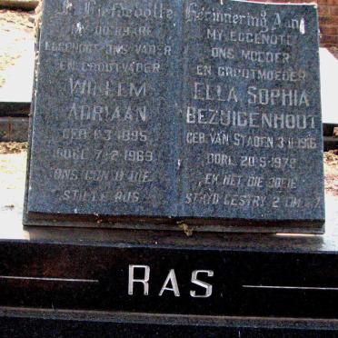 RAS Willem Adriaan 1895-1969 &amp; Ella Sophia Bezuidenhout VAN STADEN 1916-1978