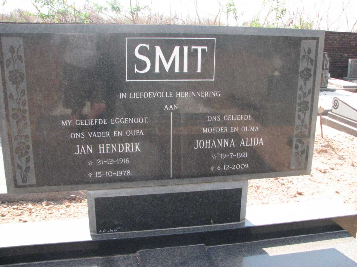 SMIT Jan Hendrik 1916-1978 & Johanna Alida 1921-2009