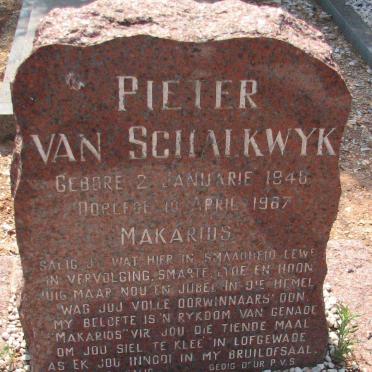 SCHALKWYK Pieter, van 194?-1987