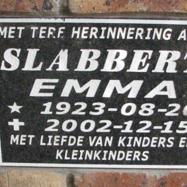 SLABBERT Emma 1923-2002