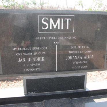 SMIT Jan Hendrik 1916-1978 &amp; Johanna Alida 1921-2009