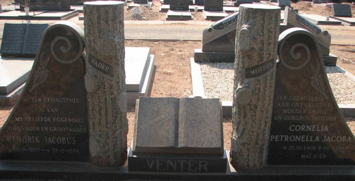 VENTER  Hendrik Jacobus 1897-1979 &amp; Cornelia Petronella Jacoba 1906-1989