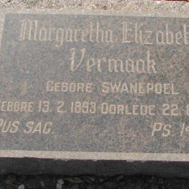 VERMAAK Margaretha Elizabetha nee SWANEPOEL 1893-1964