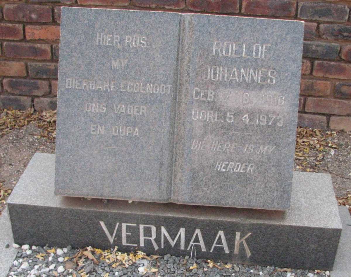 VERMAAK Roelof Johannes 1910-1973