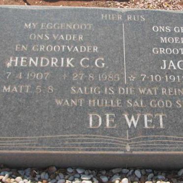 WET Hendrik, de C.G. 1907-1985 &amp; Jacob F. 1912-1999