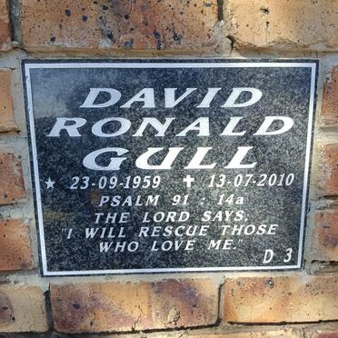 GULL David Ronald 1959-2010