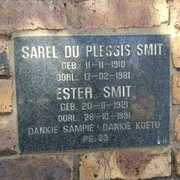 SMIT Sarel du Plessis 1918-1981 & Ester 1921-1991 