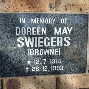SWIEGERS Doreen May nee BROWNE 1914-1993