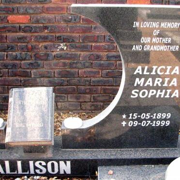 ALLISON Peter Hendry 1898-1973 &amp; Alicia Maria Sophia 1899-1999