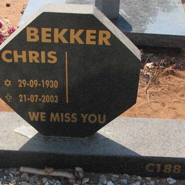 BEKKER Chris 1930-2003