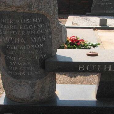 BOTHA Martha Maria nee KIDSON 1924-1976