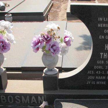 BOSMAN Hannah Thomisina 1922-2004