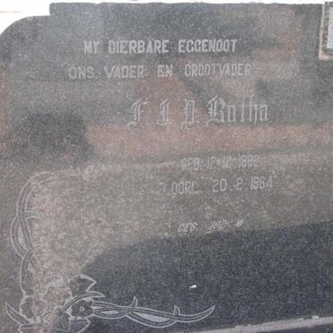 BOTHA F.J.D. 1882-1964 &amp; S.E. 1884-1966