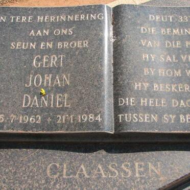 CLAASSEN Gert Johan Daniel 1962-1984