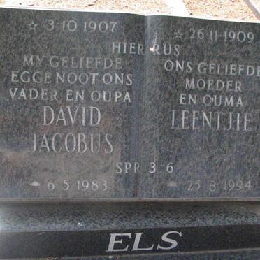ELS David Jacobus 1907-1983 &amp; Leentjie 1909-1994