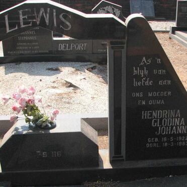 LEWIS Hendrina Glodina Johanna 1922-1983